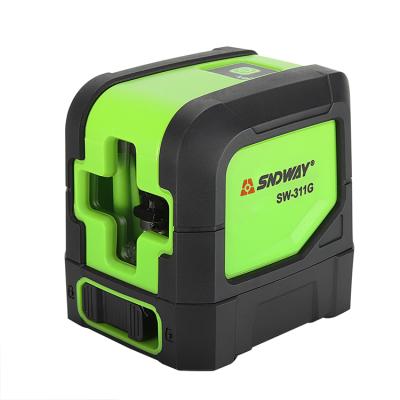 China Green Lines Professional Laser Level Measurement SNDWAY 311G High Precision 2 Laser 2 Tool 65.4x75x76mm for sale