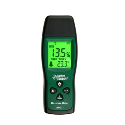 China Smart Lumber Moisture Measuring Lumber Humidity Digital Wood Sensor AS971 Moisture Meter for sale