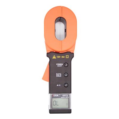 China Electronic Industry Clamp On Ground Digital Resistance Meter VC6412 Clamp Ground Resistance Tester for sale