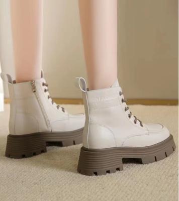 China Anti-slip Customized Women Boots Shoes Height Increasing Genuine Leather Women Boots Wear Resistant for sale