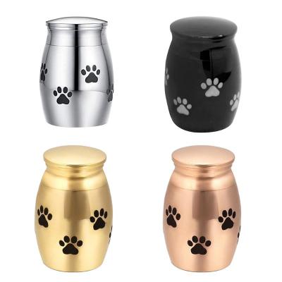 China Fashionable Paw Print Stainless Steel 40*30mm Ash Urn Keepsake Jewelry Ash Urn For Human Pet Ash Urn Necklace for sale