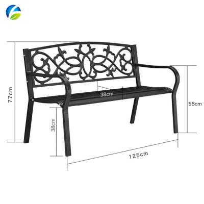 China Chinese Outdoor Metal Cast Iron Patio Park Garden Bench for sale