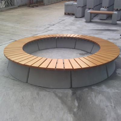 China UV-Resistant Top Selling Cheap Round Backless Plastic Recycled Wooden Park Bench for sale