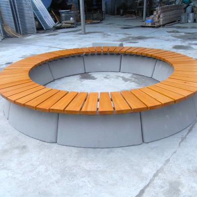 China Waterproof Top Selling Cheap Patio Around Bench Outdoor HDPE Recycling Plastic Wood Around Wooden Bench for sale