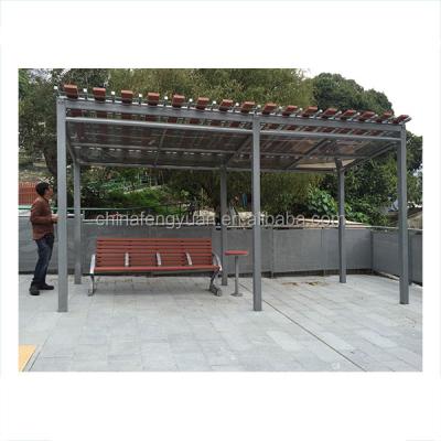 China UV-resistant offer cheap customized metal bus stop UV-resistant shelter, bus station for sale