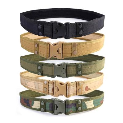 China EVA+Sponge+Oxford Customized 2 Inch Adjustable Universal Outdoor Military Oxford Belt Men's Canvas Tactical Waist Belt With Plastic Buckle for sale