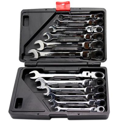 China ALLOY Combination Ratchet Wrench Set Chrome Vanadium Steel Wrench Set Car Repair Tools A Set Of Wrench for sale