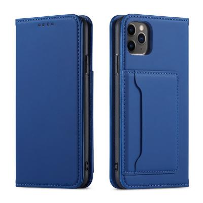 China Anti-fall low-key luxury leather cell phone case can be used as simple card bag pocket wallet fashion phone case display retail for sale