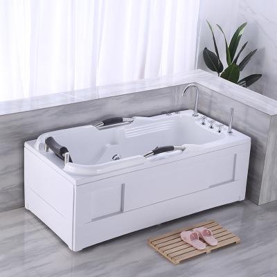 China Freestanding Bathtub indoor outdoor European acrylic thermostatic massage stand-alone adult surf handrail bathtub for sale