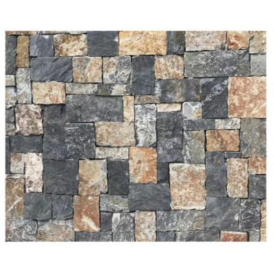 China EUROPEAN Deedgreat Stacked Gray Dry Wall Hanging Board Natural Dark House Culture Stone Veneer Siding Exterior Wall Panel for sale