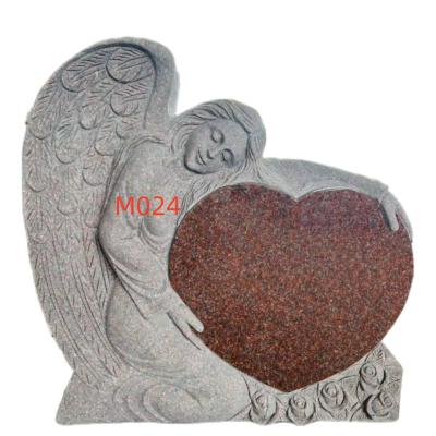 China Angel Headstone Memorial Tombstone And Modern Natural Marble Monuments for sale