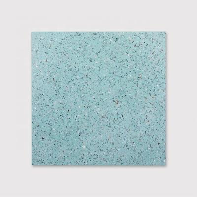 China Modern 150x150mm Sky Blue Terrazzo Floor Tiles for sale