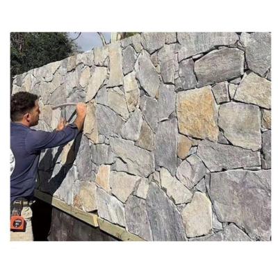 China DEEDGREAT Modern Natural Exterior Manufactured External Granite Stone Slate Tiles Panel Price Exterior Stone Wall Cladding for sale