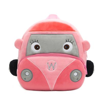 China Lightweight Cute Kids Backpack Boy Girl Station Trolley Cartoon Plush Toy Bag Plush School Bag for sale