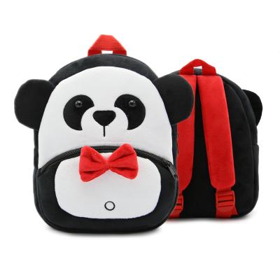 China Lightweight Schoolbag Panda Animal Kids Backpack Boy Girls Plush Toy Bag Kids Cartoon Plush Backpack for sale