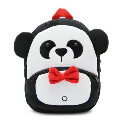 China Lightweight Schoolbag Panda Animal Kids Backpack Boy Girls Plush Toy Bag Kids Cartoon Plush Backpack for sale