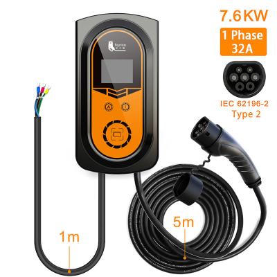 China Portable Screen Display Feyree EV Charger Wallbox 16A Type2 62196-2Charging Cable Type2 Tie Down IEC62196 Schuko Plug Electric Car Charging Station for sale