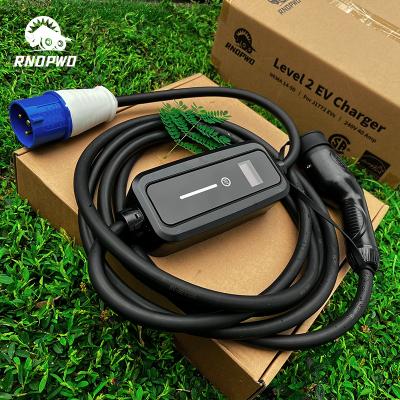 China 7Kw Portable Plug And Play 2 Mode Electric Ev Charger With Cable For Home Car 3.5KW /7KW for sale