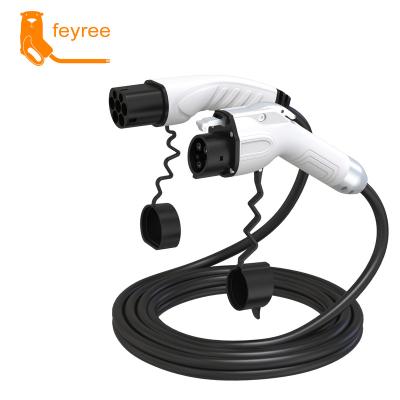 China Feyree Electronics 380V Auto Charging Cable Electric Car Charging 7 Kw EV Car Charging Cable Type 2 To Type 1 For Floor Charging Stations for sale