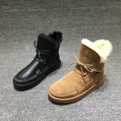 China Wholesale Custom Made Round Fashion Winter Fur Snow Boots Solid Color Ankle Boots Snow Boots For Women for sale