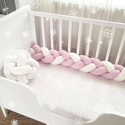 China Memory Baby Hutch Bumper Tied Braided Crib Decor Plush Gift Pillow Cushion Newborn Bed Sleep Bumper for sale