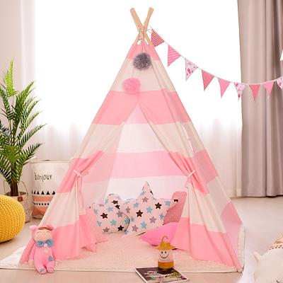 China Inflatable Toy Hot Sell High Quality Canvas Indoor Cotton Frame Kids Teepee Tent Kid's Play Tent for sale