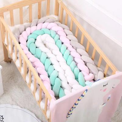 China Viable Woven Crib Braided Crib Bumper Protector for Baby, Soft Knot Pillow Cushion Baby Room Decor for sale