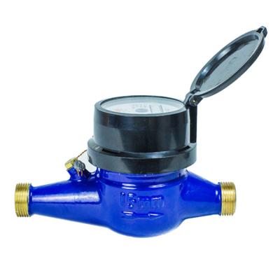 China DN 20 iso4064 durable multi-jet household brass water meter fittings water meter for sale