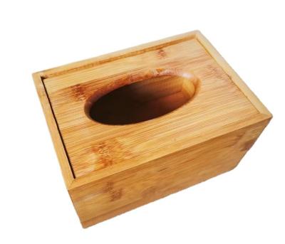 China Creative Bamboo Wooden Tissue Box Coffee Table Storage Box Traditional Chinese For Home Living Room for sale