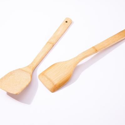 China Sustainable Wholesale Bamboo Wooden Cooking Spoons Spatulas Set Bamboo Kitchen Utensil Set for sale