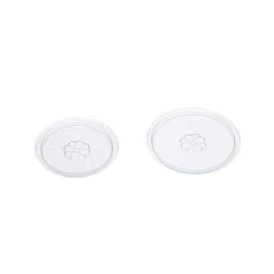 China Factory flower design transparent hand pull pad pp seal jar cover cream custom wholesale protective cosmetic for sale