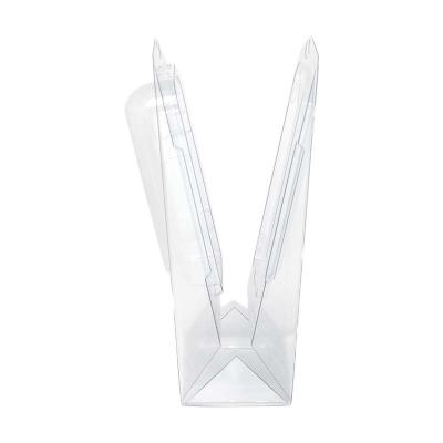 China Disposable Factory PVC Clear Blister Vacuum Forming Perfume Lotion Blister Box Plastic Clamshell Packaging Standup Box for sale