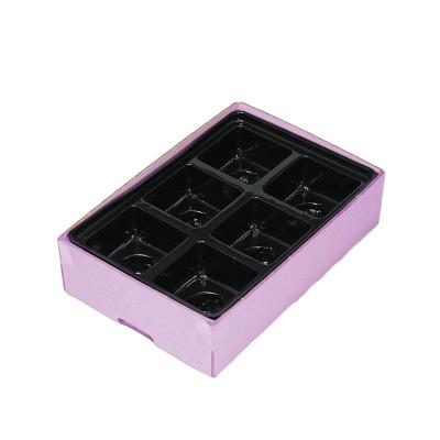 China Convenient Carry Custom PS Bubble Cover Candy Black Chocolate Thermoforming Plastic Tray for sale