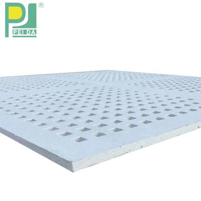 China Modern Acoustic Nonsound Perforated Gypsum Ceiling Panel Drywall Plasterboard for sale