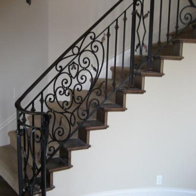 China Traditional Classic Artistic Wrought Iron Railing Designs for sale