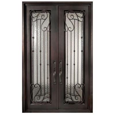 China Modern Best Selling Hand Forged Rod Iron Entry Door Design for sale