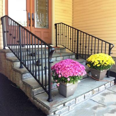 China hotel wrought iron railing/wrought iron stair railing interior design/stair railing for sale