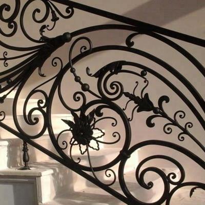 China Handmade Best Selling Modern Welded Steel Removable Outdoor Stair Railing for sale