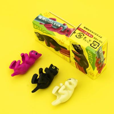 China Anime Figure Toy Funny Mini Size Cat Eraser Non-Toxic And Odorless For Kids for sale