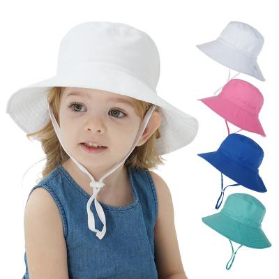 China Baby Fisherman Hat Cute Printed Cotton Drawstring Bucket Hat Baby Summer Daily Wear Outdoor for sale