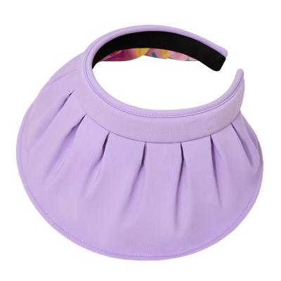 China Daily Wear Two in One Sun Hat Brim Shell Hollow Children Parasol Sun Hat Face Cover Sunscreen Headband Hat Large for sale