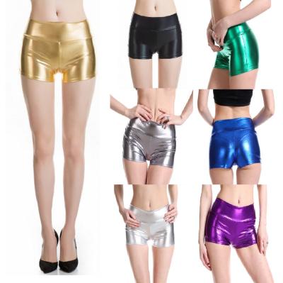 China Women's Clothing Waterproof Latex Nightclub Shorts Sexy Liquid Sparkly Shiny Hot Pants for sale