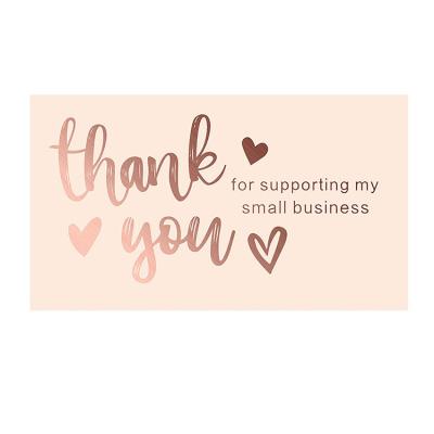 China Waterproof Stain Rose Gold Business Card Thank You Card For Birthday Blessing Christmas for sale