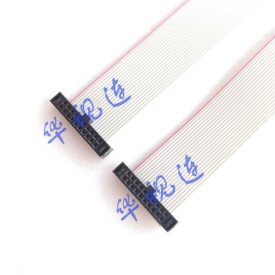 China 1.27*1.27mm 2*10P IDC Electronic Flat Ribbon Cable With Red Mark Female To Female for sale