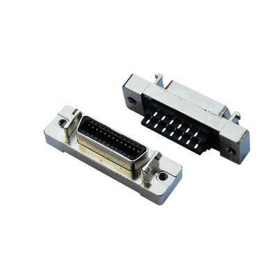 China Solder Automotive Type MDR20 Pin SCSI NC 20pin Female Connector With Clip for sale