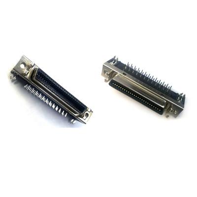 China DIP HPCN 90 Degree Female SCSI PCB Slot Type Automotive NC 50 Right Angle Pin Connector for sale