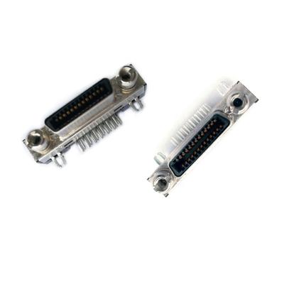 China Automotive 10226-52A2 90 Degree Right Angle PCB Mount MDR26 Pin Female SCSI Connector for sale