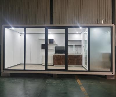 China Modern No Pollution Wood One Frame Camping Cabin Prefab Wood Container House Ready Housing House for sale