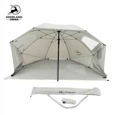 China 2.6m high quality Korean polyester fabric jacquard outdoor beach umbrella tent with 2 vents and other parts for sale