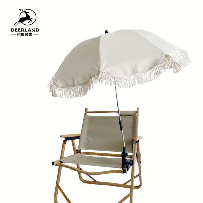 China Korean High Quality Crib Parasol Baby Umbrella Child Carriage Sunscreen Clip Umbrella With Tassels for sale